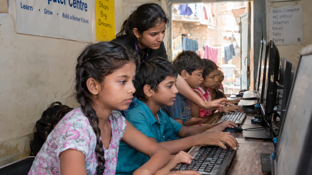 Technical Education for Slum Children in Delhi