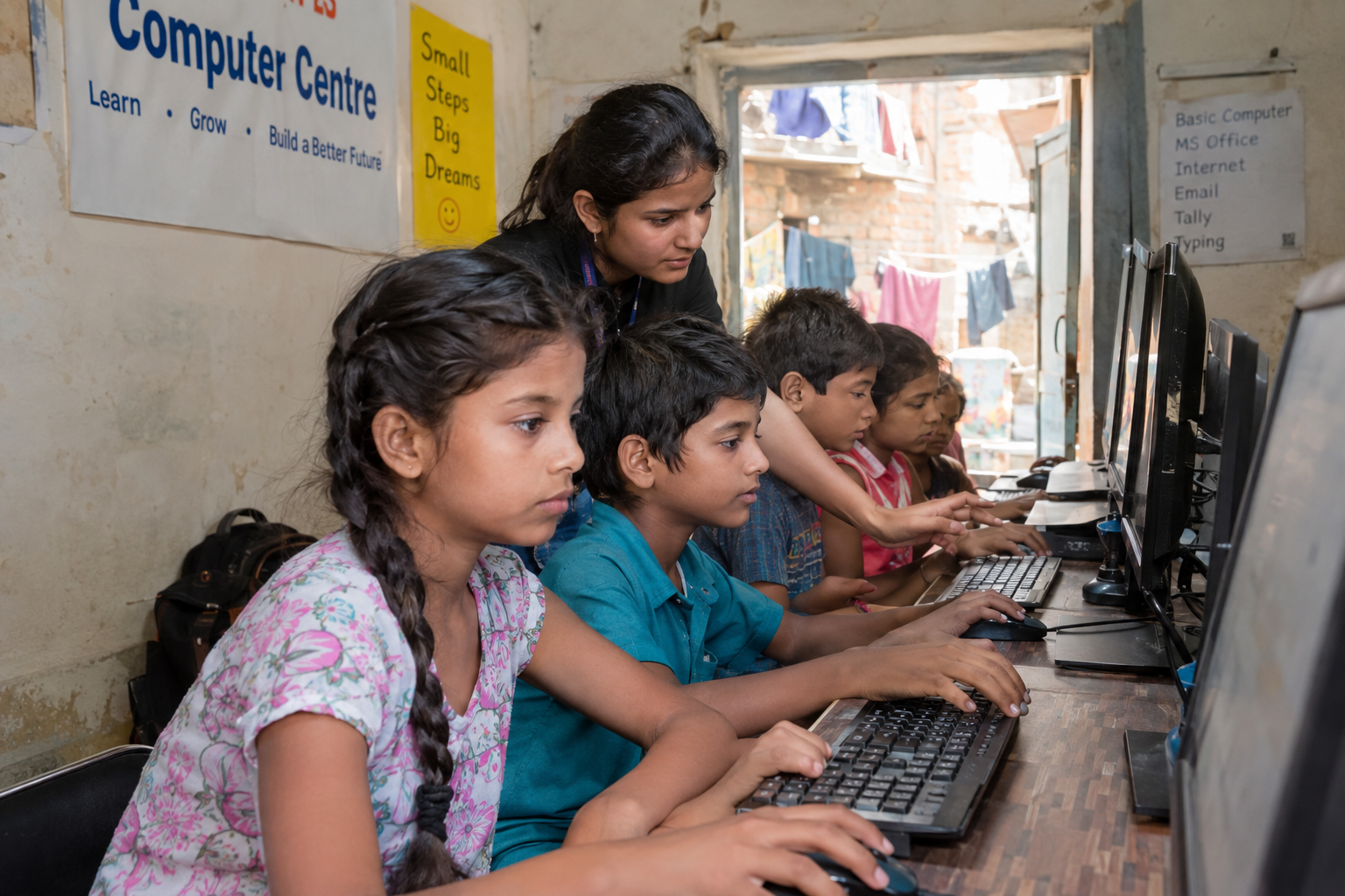 Technical Education for Slum Children in Delhi